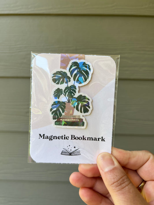 Monstera & Book Bookmark