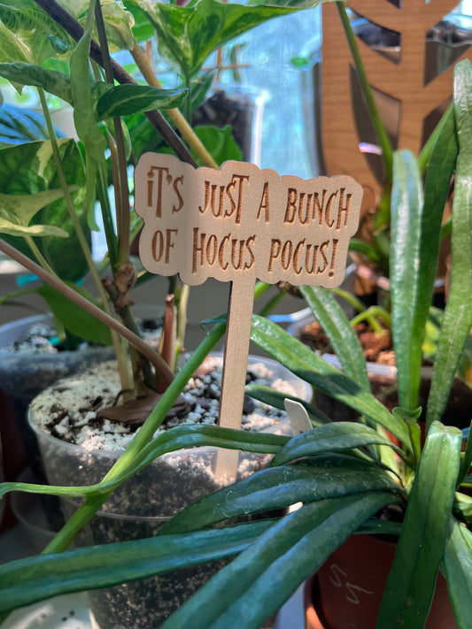 "It's Just a Bunch of Hocus Pocus" - Wooden Plant Stake